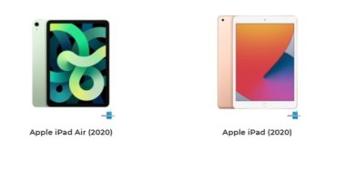 إيه الفرق؟.. أبرز الاختلافات بين جهازى iPad Air (2020) و iPad (2020)