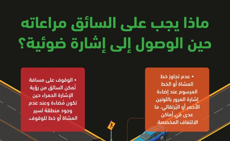 المرور السعودي يحدد الفارق بين أنواع اضاءات إشارات المرور