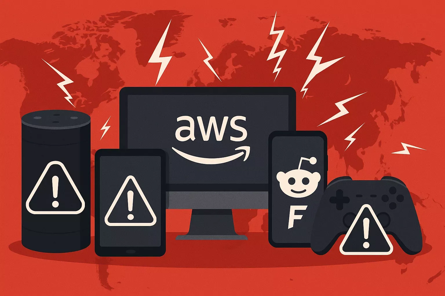 عطل كبير في AWS يوقف خدمات عالمية