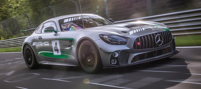 مرسيدس AMG GT4 تظهر على حلبات السباق قبل ظهورها الرسمي