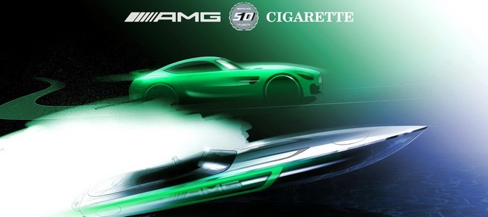 مرسيدس AMG GT R تصارع الأمواج برفقة قارب Cigarette Racing الجديد