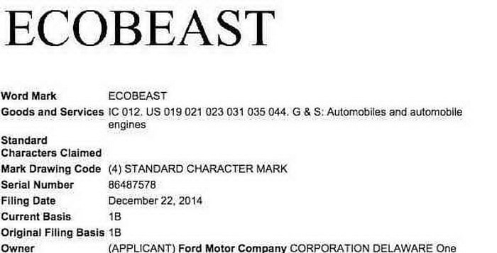 فورد تسجل اسم إيكوبيست الغامض الذي ربما سيكون اسم محرك قادم