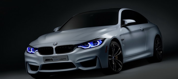 BMW M4 كوبيه خاصة تتألق بمصابيح أمامية ليزر وOLED في CES 2015