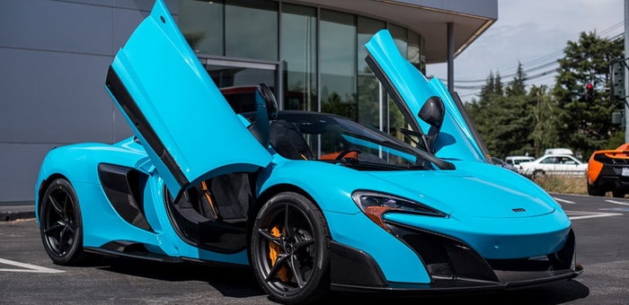 ماكلارين 675LT Spider زرقاء مثيرة . . أجمل شيء ستقابلونه في يومكم !!