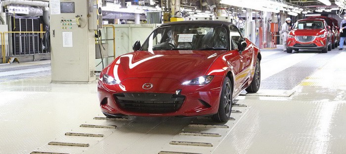 مازدا MX-5 تدخل الإنتاج في مصنع هيروشيما في اليابان