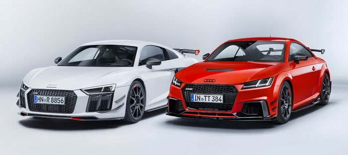 R8 و TT RS يحلقان إلى آفاق جديدة مع أجزاء Audi Performance