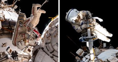 رواد فضاء يقومون بالسير فى الفضاء لإعداد وحدة محطة فضائية روسية جديدة