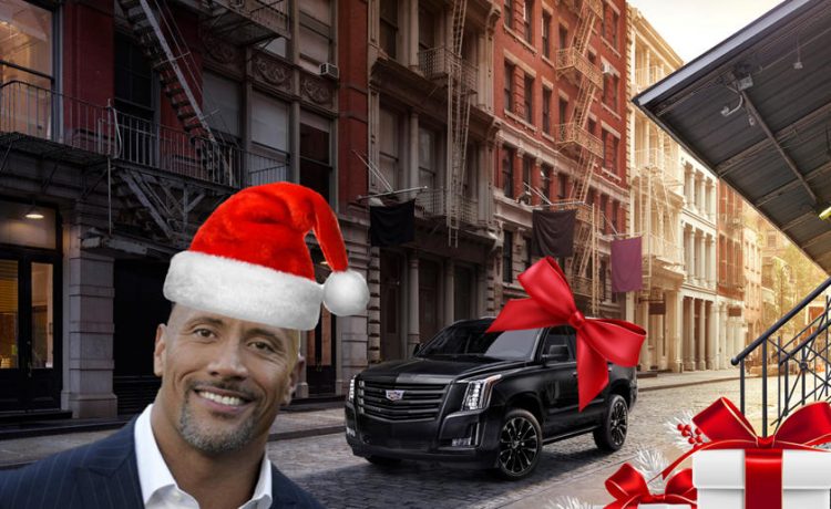 الروك يهدي شقيقة زوجته سيارة كاديلاك سكاليد في بداية العام الجديد
