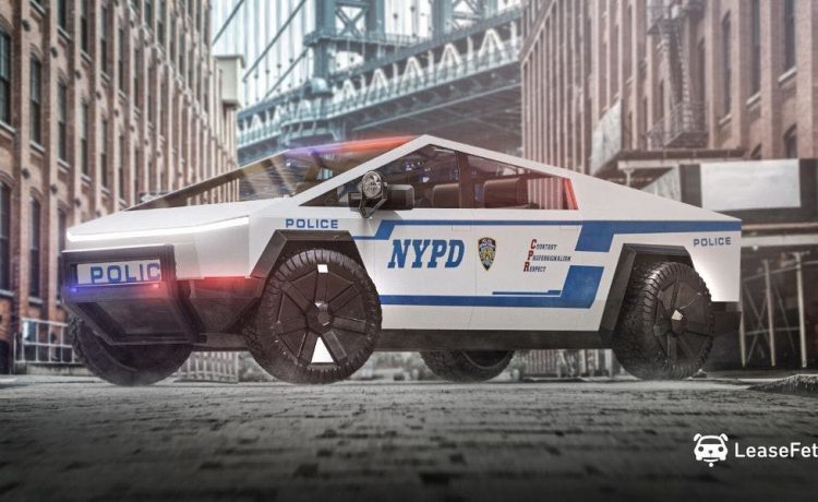 صور تخيلية لتسلا سايبرترك في صورة سيارات شرطة وإسعاف