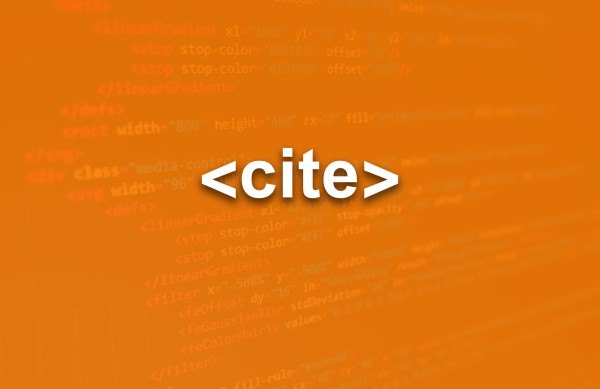 العنصر cite