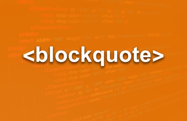 العنصر blockquote