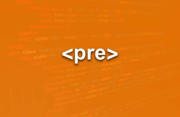 العنصر pre