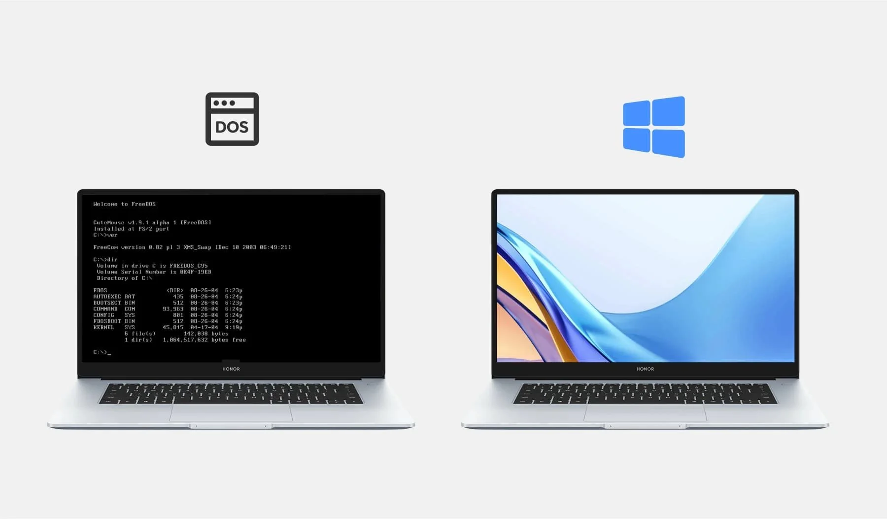 ما الفرق بين نظام دوس وويندوز