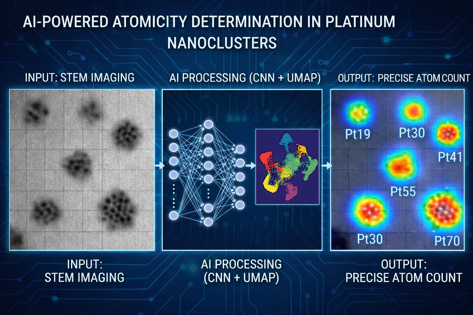 اختراق علمي جديد: الذكاء الاصطناعي ينجح في إحصاء ذرات البلاتين بدقة فائقة