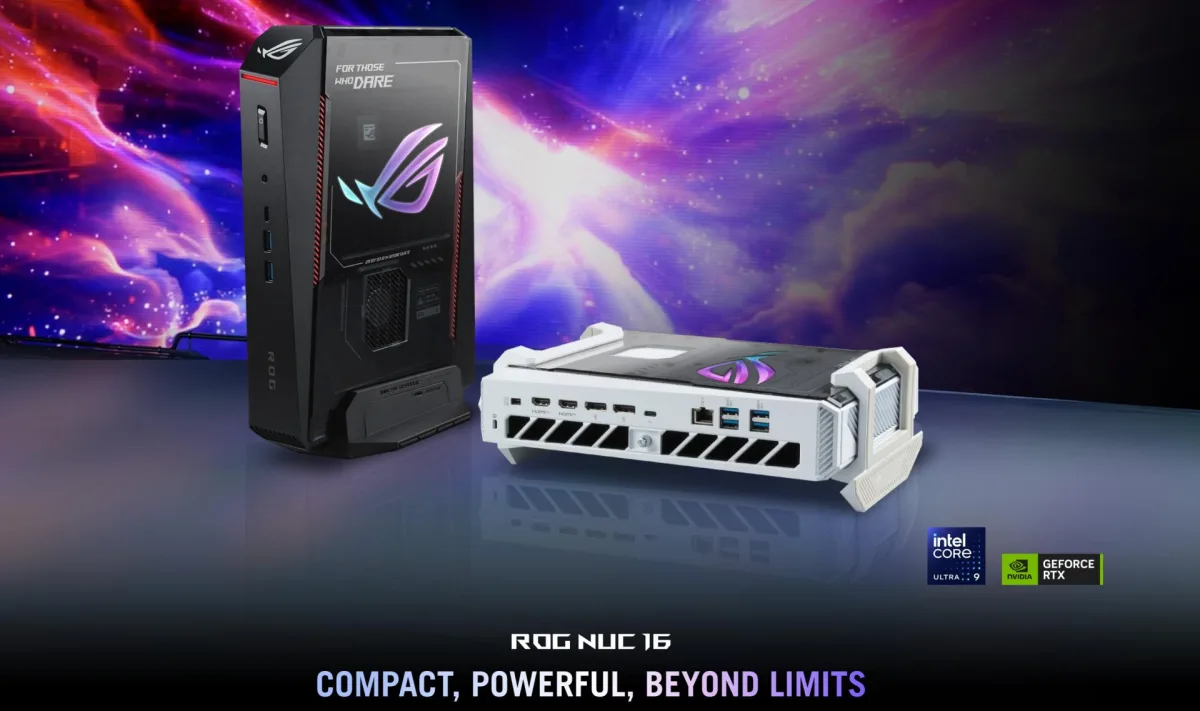 إطلاق حاسوب ASUS ROG NUC 16: قوة RTX 5080 ومعالج Intel Ultra 9 في هيكل بحجم 3 لترات