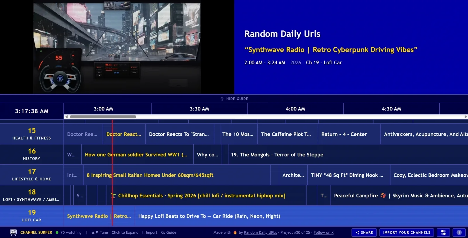 How to Use Channel Surfer to Turn YouTube into a Retro Cable TV Guide