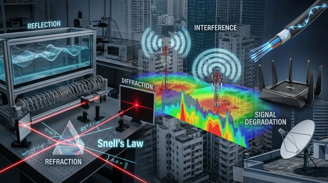 فيزياء الاتصالات: كيف تتحكم الموجات في جودة نقل البيانات