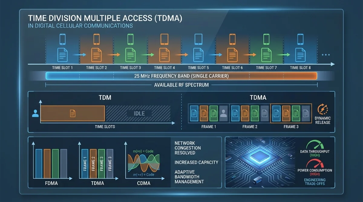 ما هي تقنية الوصول المتعدد بتقسيم الوقت TDMA