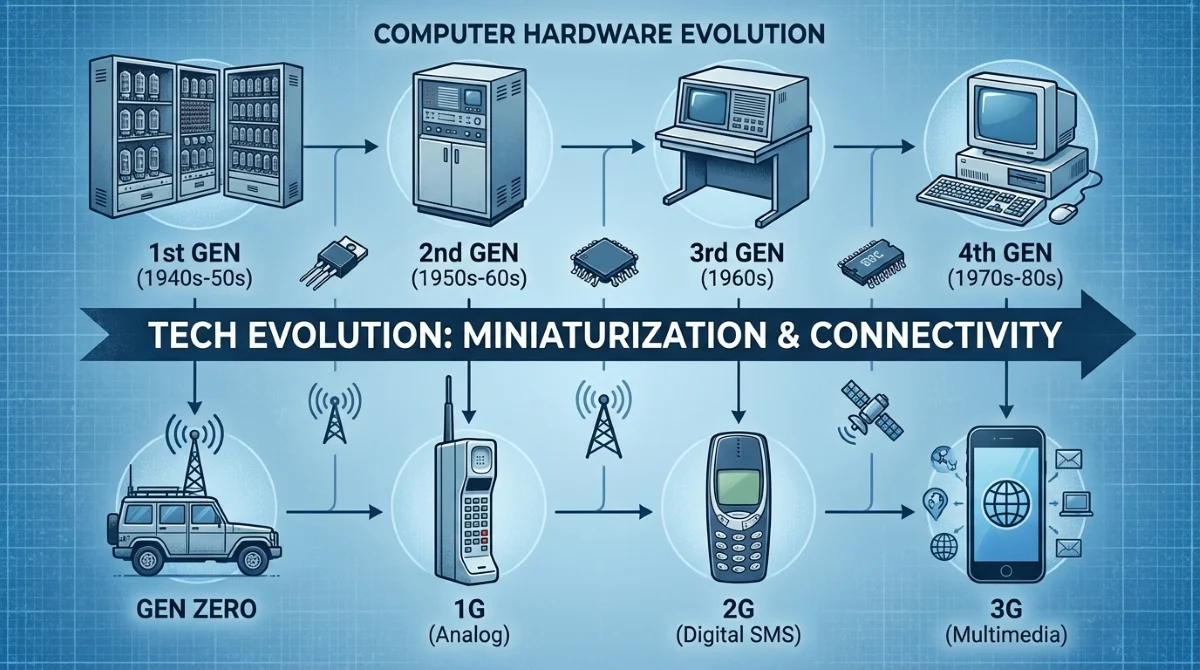 مراحل تطور جهاز الحاسوب