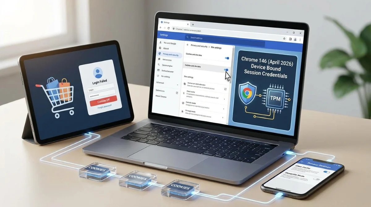كيفية تأمين جلسات تسجيل الدخول: إدارة ملفات الارتباط وتحديثات الأمان في كروم