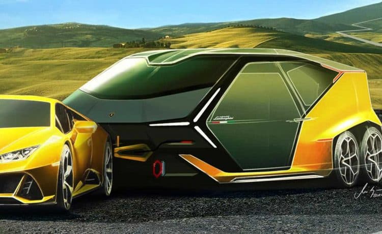 كذبة أبريل : لامبورجيني تطلق مقطورة تخييم مع موديلات هوراكان