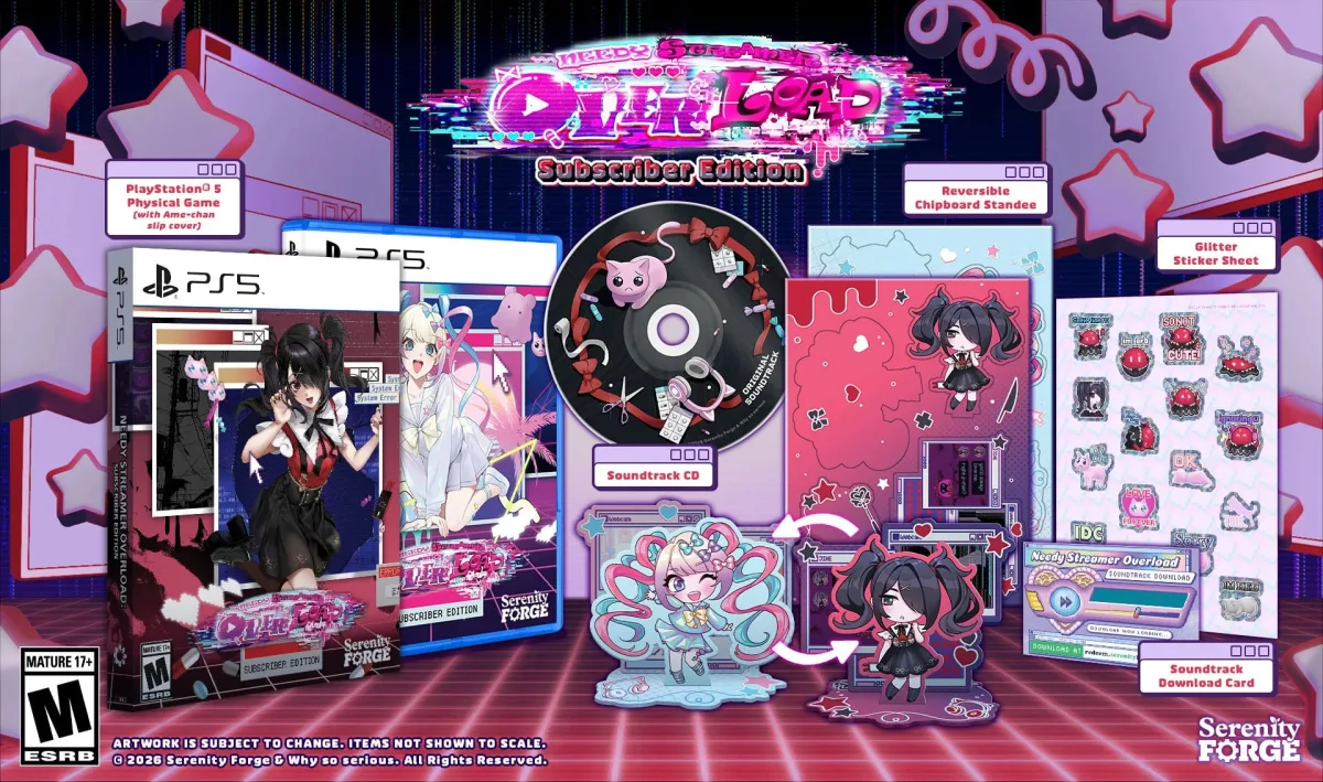 الإعلان عن النسخة الفيزيائية Subscriber Edition للعبة NEEDY STREAMER OVERLOAD على جهاز PS5
