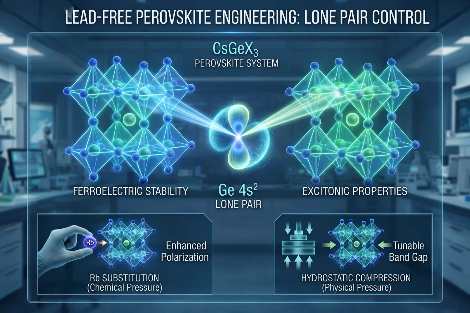 دراسة جديدة تكشف دور الزوج الإلكتروني الوحيد في استقرار البيروفسكايت الخالي من الرصاص