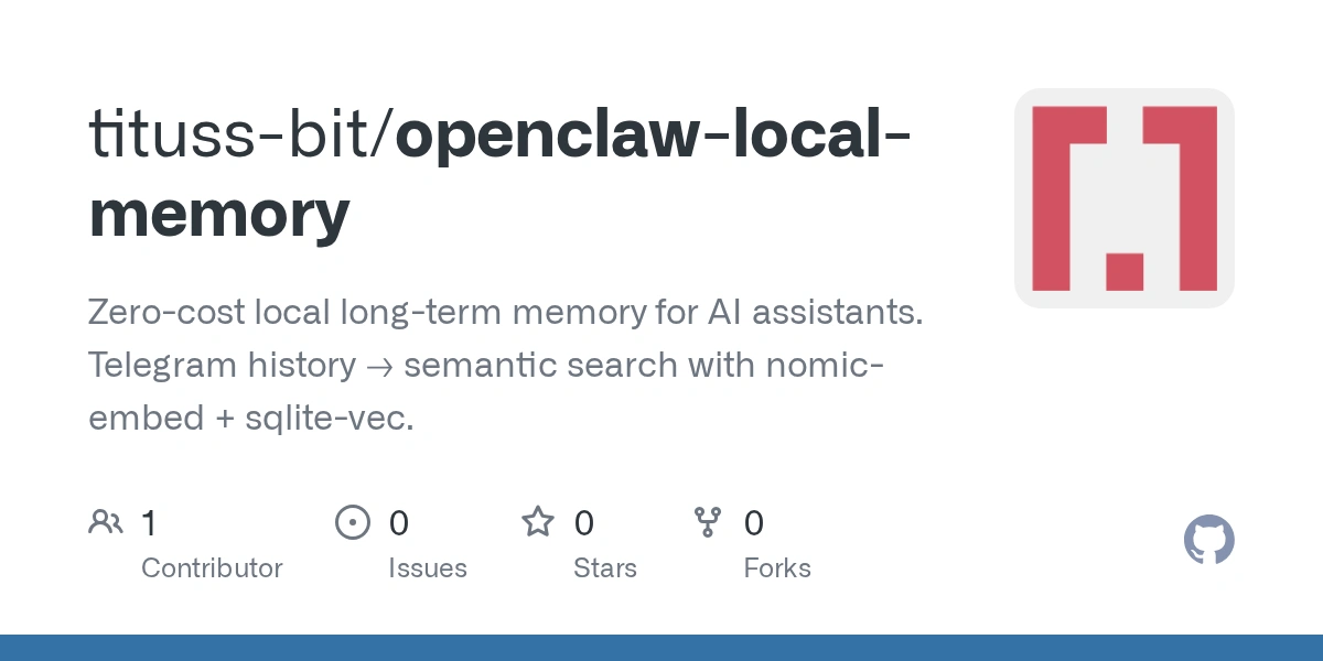 OpenClaw Local Memory: Zero-Cost Semantic Search for Telegram History
