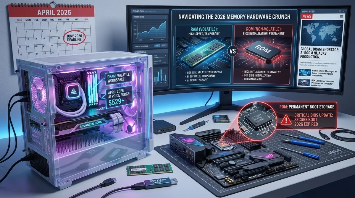 RAM vs ROM in 2026: Resolving AI Memory Bottlenecks and BIOS Vulnerabilities