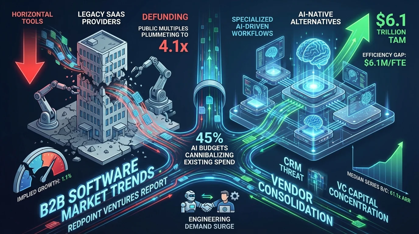 تقرير Redpoint Ventures: الذكاء الاصطناعي يلتهم 45% من ميزانيات برمجيات المؤسسات