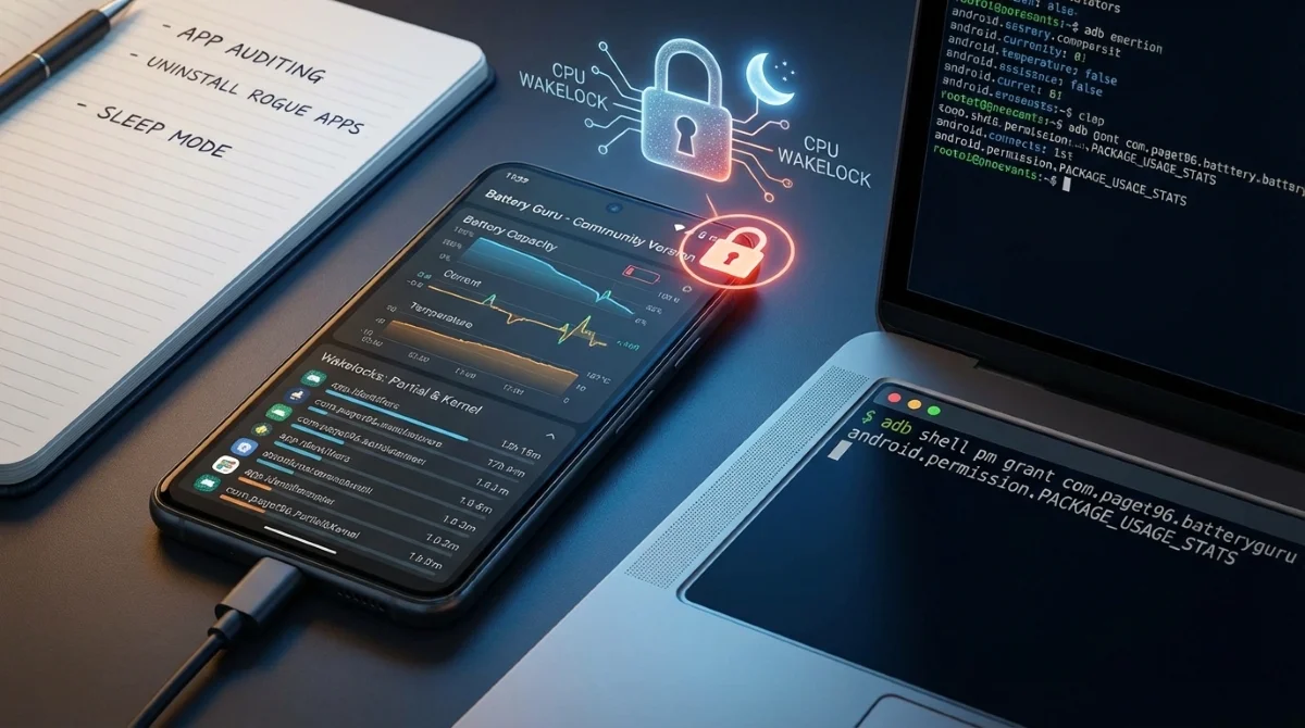 إيقاف استنزاف بطارية Android: كيفية اكتشاف أقفال التنشيط المخفية باستخدام Battery Guru