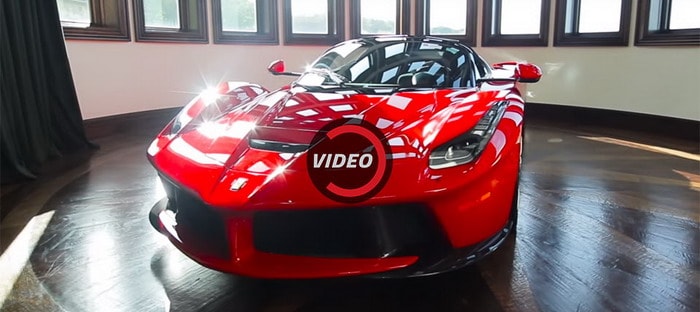 فيديو : لافيراري Aperta تتألق في جراج يضم عدد من أروع السيارات الفائقة