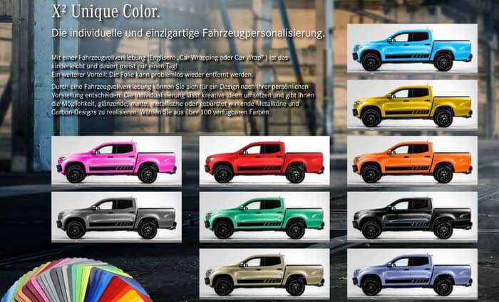 ?مرسيدس XClass X² توفر أكثر من 100 لون وتجهيزات خارجية جديدة