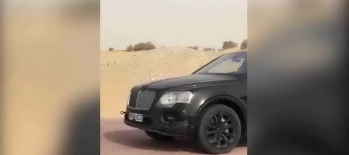 فيديو : بنتلي Bentayga ترصد في لقطات تجسسية علي الطرق السريعة في دبي