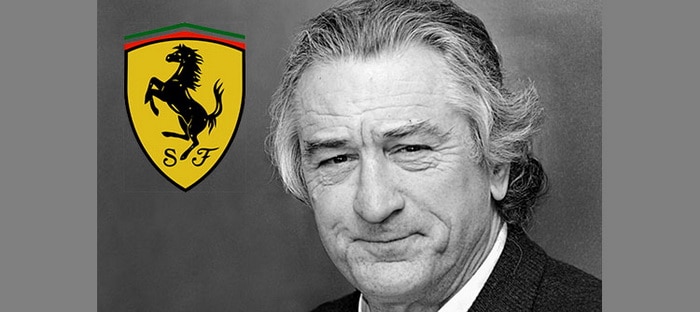 روبرت دي نيرو يمثل دور إنزو فيراري في فيلم فيراري