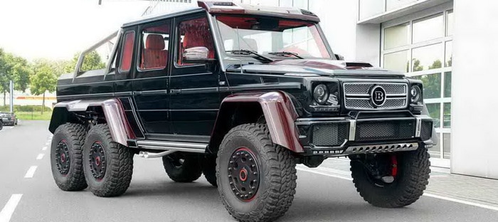 مرسيدس G63 AMG 6×6 بتعديل برابوس تزداد تميزاً وغرابة بالكربون الأحمر