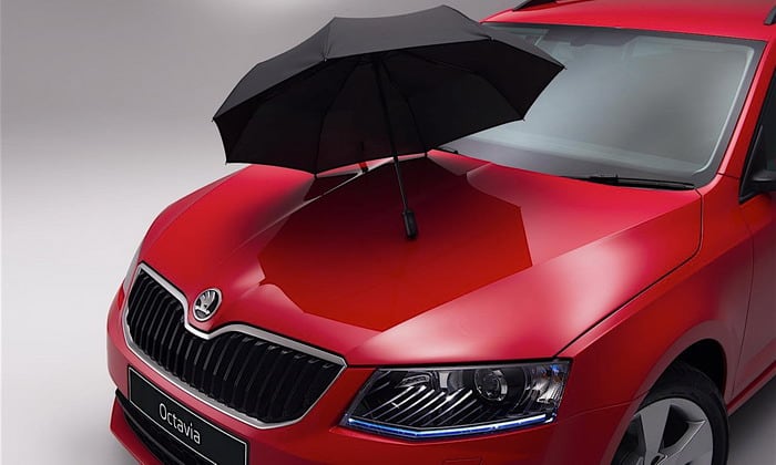 سكودا تقدم مظلة مدمجة كخيار في موديلات سيتي جو وفابيا واوكتافيا
