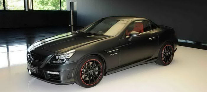 مرسيدس SLK 55 AMG الوحيدة من نوعها تحمل الشر الأحمر في داخلها