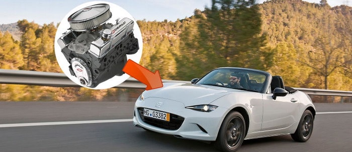 مازدا MX5 ND بمحرك V8 . . أصغر سيارة عضلية في العالم