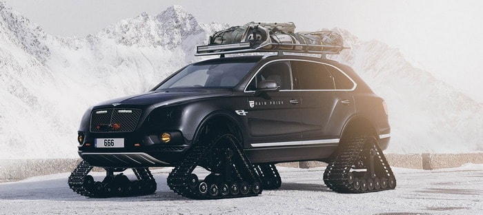 هذه السيارة بنتلي المجنزرة يمكنها أن تأخذكم الي الألب