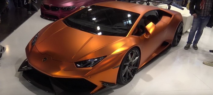 لامبورجيني هوراكان بحلة نحاسية تحصل علي باقة كربونية في إيسن