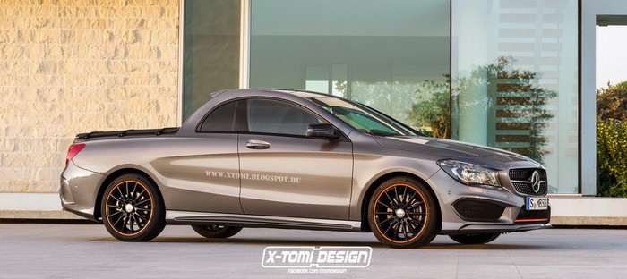 مرسيدس CLA تحصل بشكل غريب علي حلة البيك أب في صور تخيلية