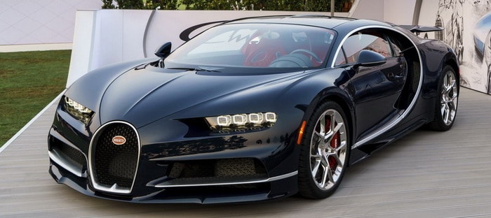 بوجاتي تتألق مع شيرون زرقاء بلمسات ألياف الكربون في حدث Quail