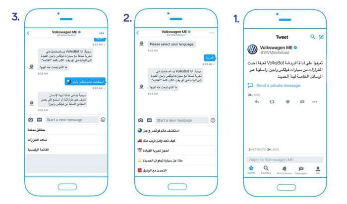 فولكس فاجن تبتكر بوت الكتروني للرد على عملائها من خلال تويتر