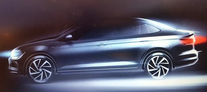 فولكس فاجن فيرتوس تظهر بشكل تشويقي قبل عرضها لاول مرة في يناير