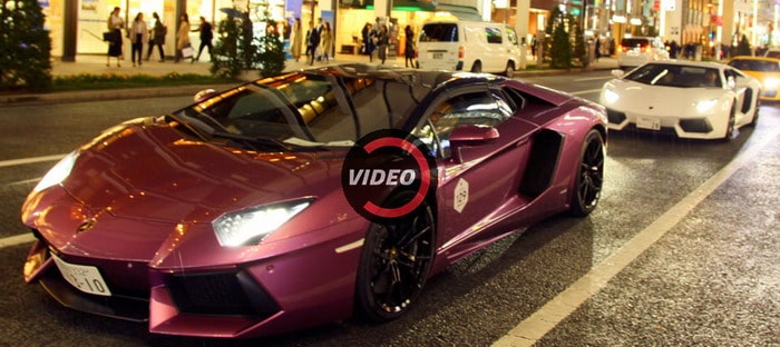 فيديو : 80 نسخة لامبورجيني تهدر بقوة في شوارع طوكيو