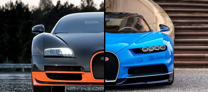 فيديو : بوجاتي شيرون تلتقي فيرون في موناكو