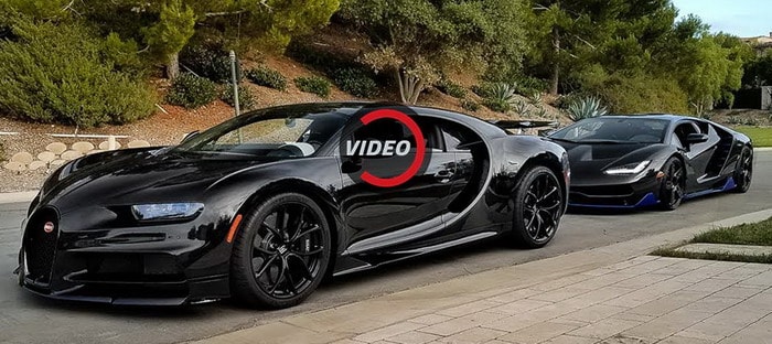 فيديو : بوجاتي شيرون تظهر لجاجوار FType SVR كيف تبدو السرعة الحقيقية