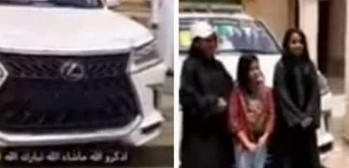 والد سعودي يهدي بناته سيارة لكزس حديثة لتفوقهن في الدراسة