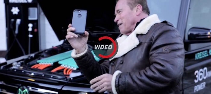 فيديو : أرنولد شوارزنيجر يحول سيارته مرسيدس GWagon لسيارة كهربائية